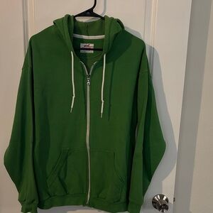 Gildan Forest Green Hoodie with Zipper